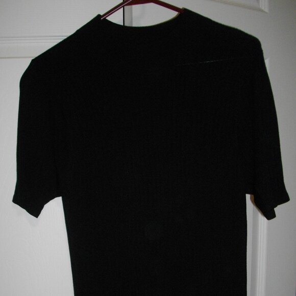 women's black David Benjamin short sleeved sweater, medium. - Picture 1 of 2